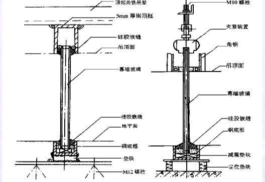 玻璃幕墙钢爪资料下载-无框全玻璃幕墙施工讲义