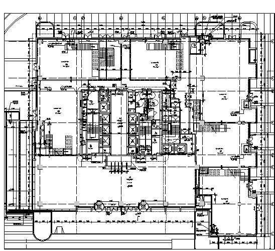 [天津]16年最新高层服务型办公楼建筑施工图（地下车库及人防）-16年最新高层服务型办公楼建筑施工图