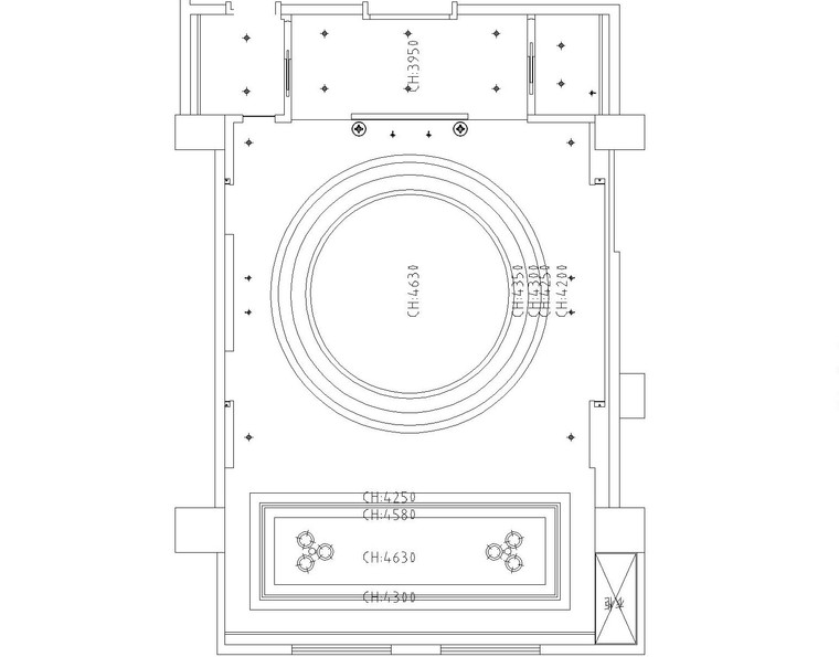 [深圳]上梅林餐饮装饰工程施工图（附效果图）-包房剖面图