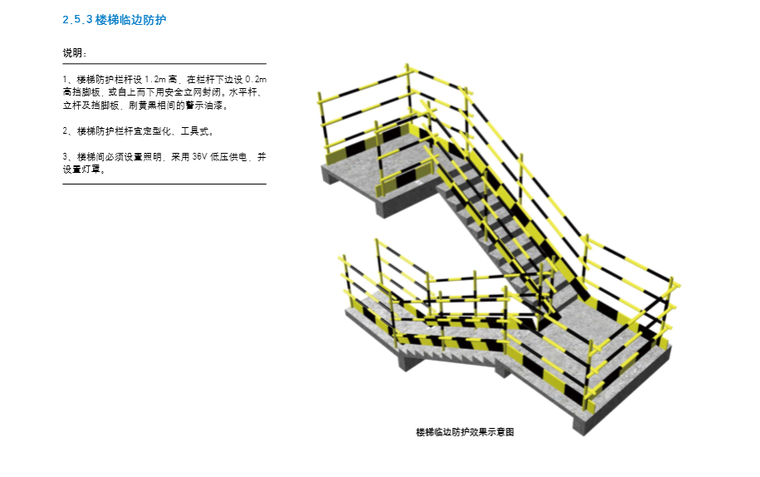 建筑工程安区文明施工管理标准化图集（共134页）-楼梯临边防护