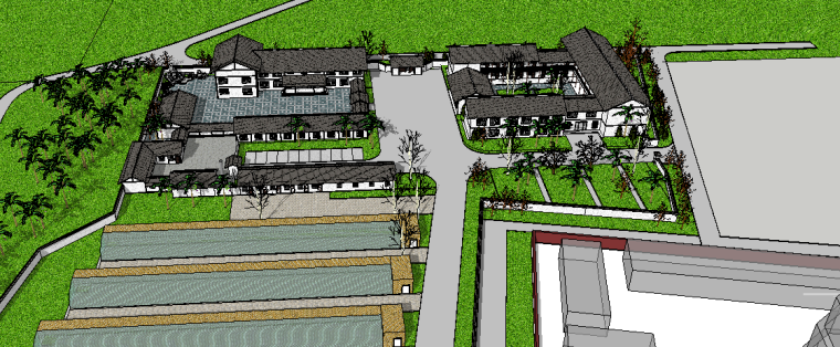 休闲庭院3D模型资料下载-休闲庭院景观设计模型　