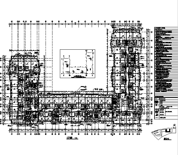 [福建]酒店施工图（建筑结构水电暖16年审查合格终板）