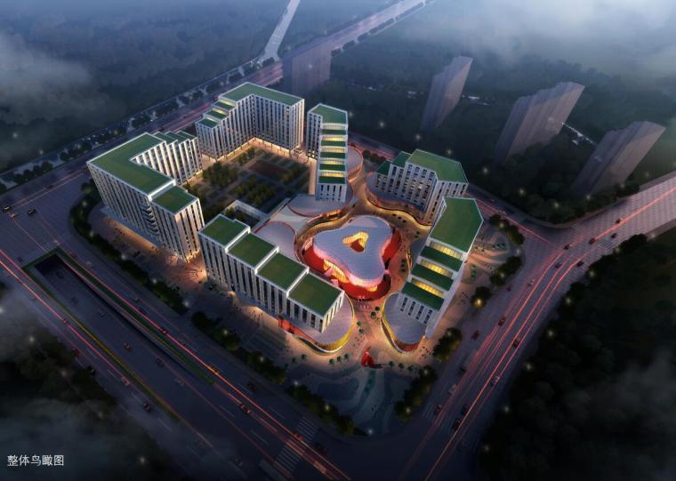 商业广场夜景资料下载-[上海]上海长九-陶乐生活商业广场建筑设计文本