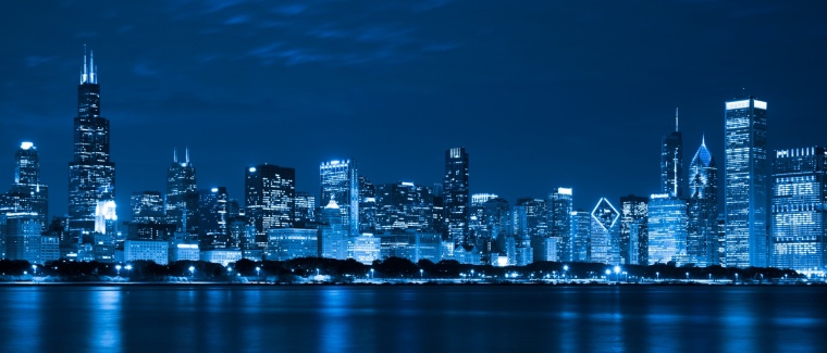 工程量清单计价—建筑工程费用与工程量计算-chicago-skyline-at-night-1476869511p8U