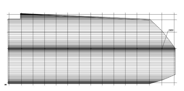 单层钢管桁架结构蔬菜批发市场大棚结构施工图-屋面平面布置图