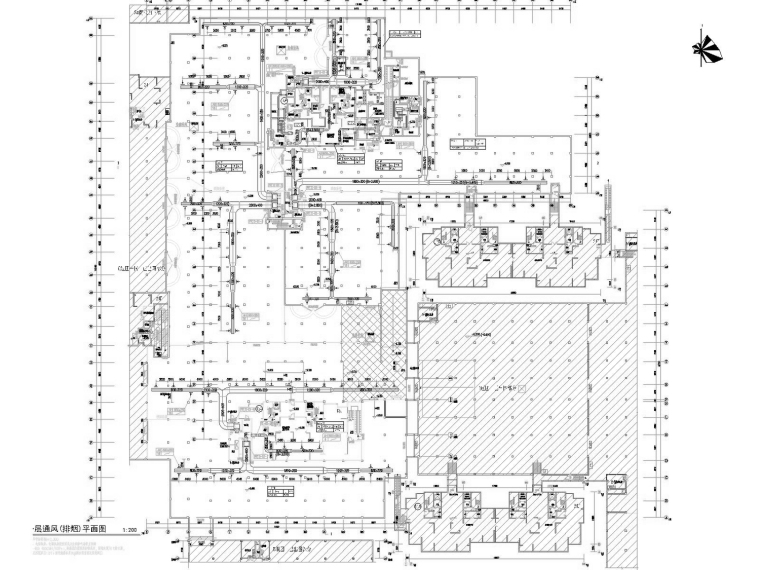 地下人防兼车库资料下载-[江苏]整套住宅小区含地下部分通风及防排烟系统施工图(人防设计)