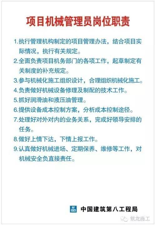 项目部全套上墙岗位职责表，必须收藏！_7