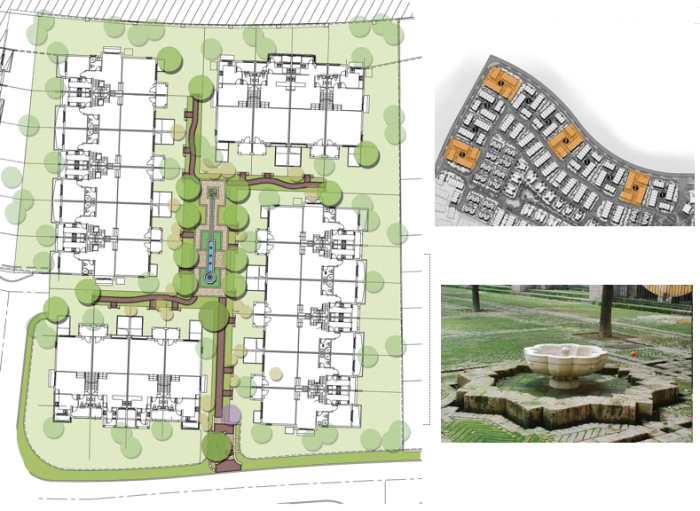 [重庆]首例“大学别墅”社区景观设计方案（施工图+实景照片）-庭院平面图