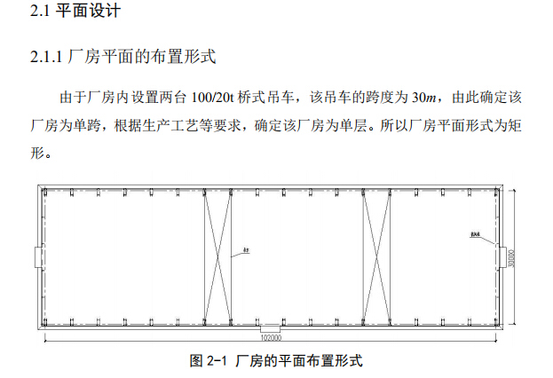 重型钢结构厂房毕业设计（含计算书）-平面设计