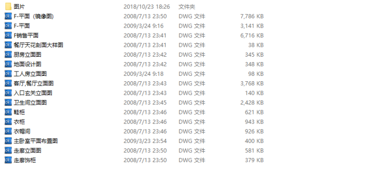 [北京]某住宅F户型样板间室内装修施工图-总览图