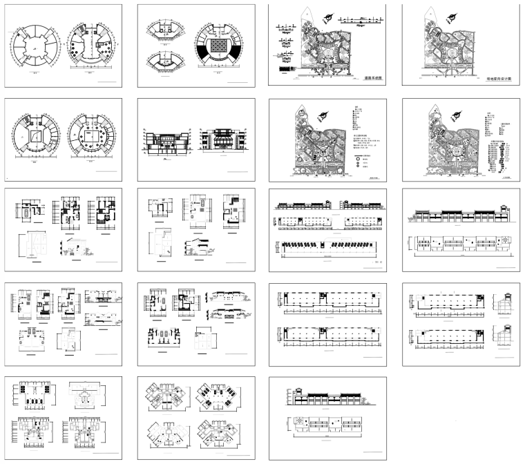 别墅及多层住宅小区规划总平面布置图（CAD图纸）_1