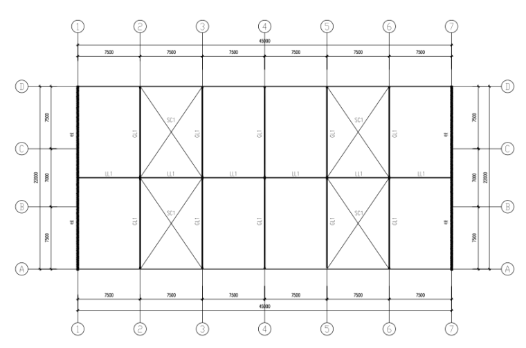 钢结构厂房cad图资料下载-门式刚架钢结构厂房屋盖结构施工图（CAD、7张）