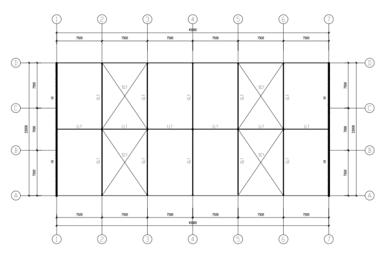 钢架屋顶cad资料下载-门式刚架钢结构厂房屋盖结构施工图（CAD、7张）