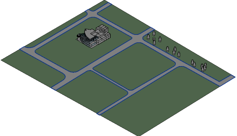 水厂bim模型资料下载-BIM模型-revit模型-场地模型、建筑模型