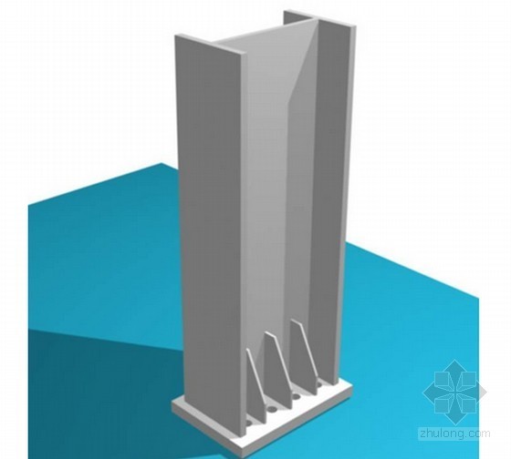 钢结构燃气电厂工程施工组织设计(155页)-柱脚示意图 