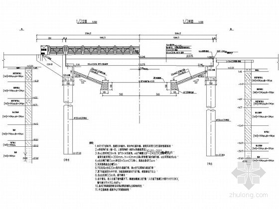 20m先张法张拉台座图纸资料下载-单跨20m先张法空心板桥与驳岸工程设计图（36张）