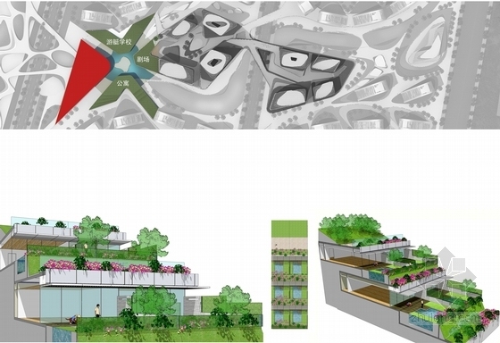 [广西]旅游度假区景观设计方案-酒店示意图
