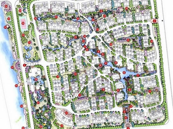 简约居住区庭院设计资料下载-[扬州]可持续简约居住区景观规划设计方案