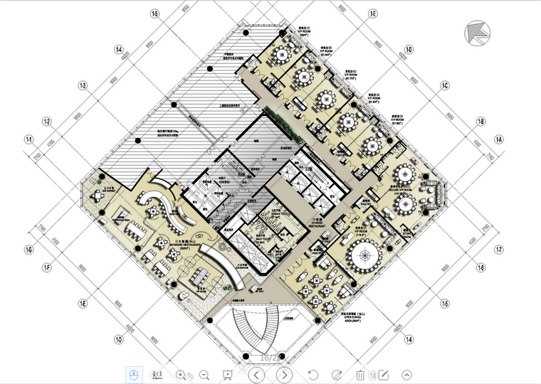 中式餐厅立面效果图资料下载-[惠州]5星级酒店设计施工图（含效果图，手绘图，软装方案）