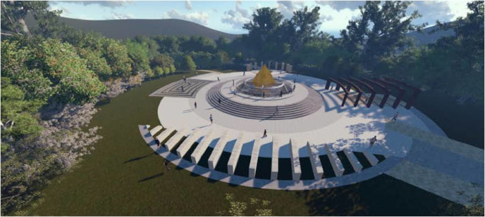 [河北]佛教文化主题公园景观设计方案-中心区景观效果图