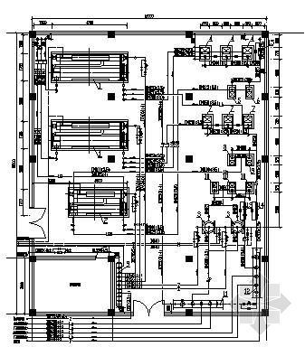 制冷机房管道设计图资料下载-某冷冻机房管道平面图