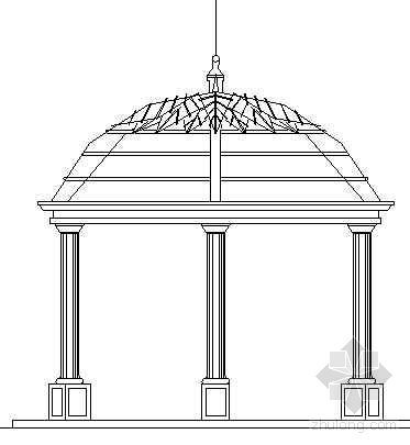 欧式穹顶构件模型资料下载-某欧式穹顶亭施工图