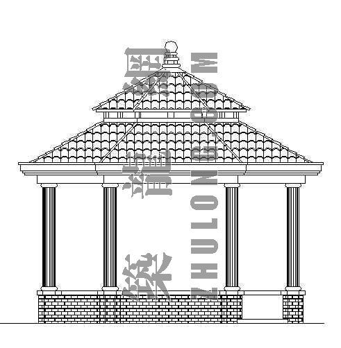 欧式室外凉亭施工图资料下载-特色凉亭施工图