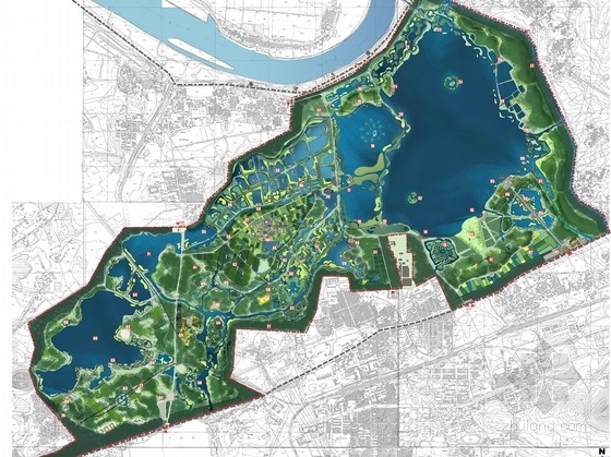 国家广场重建规划方案资料下载-[安徽]国家城市湿地公园规划设计方案
