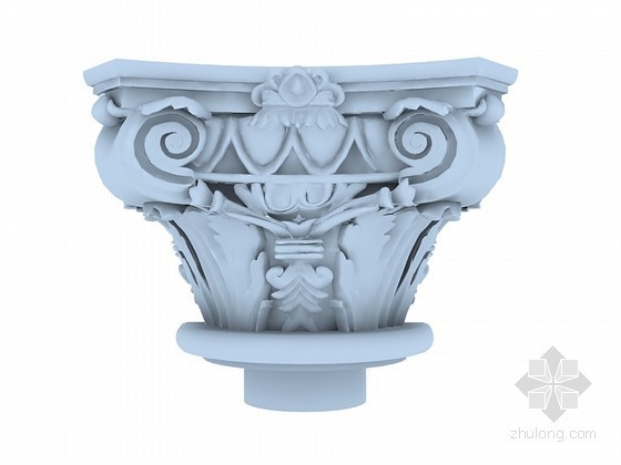 欧式穹顶构件模型资料下载-欧式柱子构件3D模型下载