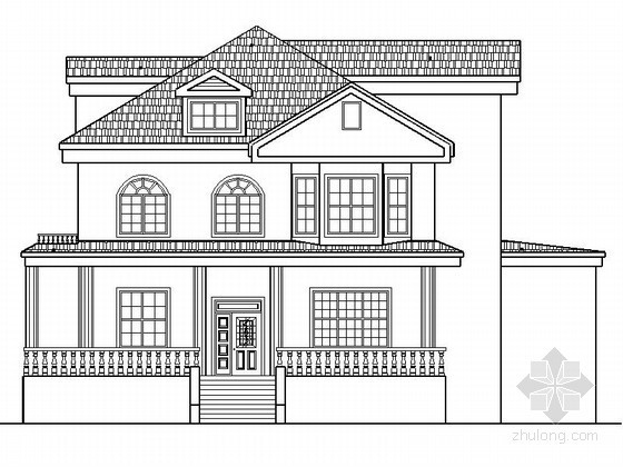 农村别墅住房CAD图资料下载-某二层新农村别墅建筑扩初图