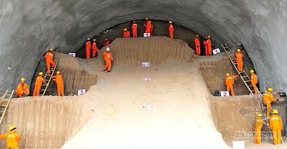 隧道两台阶资料下载-黄土隧道三台阶七步开挖法施工工艺动画演示（20分钟）