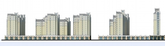 [上海]住宅区规划及单体设计方案文本-立面图