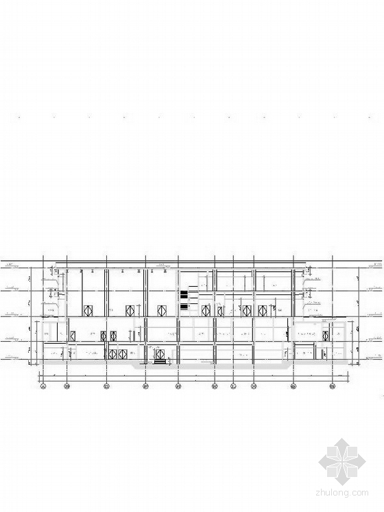 [福建]9层玻璃幕墙办公楼建筑设计施工图（2014年图纸 图纸精细 顶级建筑事务所）-9层玻璃幕墙办公楼建筑剖面图