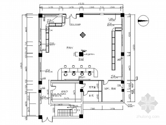 联通营业厅室内施工图资料下载-[北京]某联通两层营业厅室内装修CAD施工图