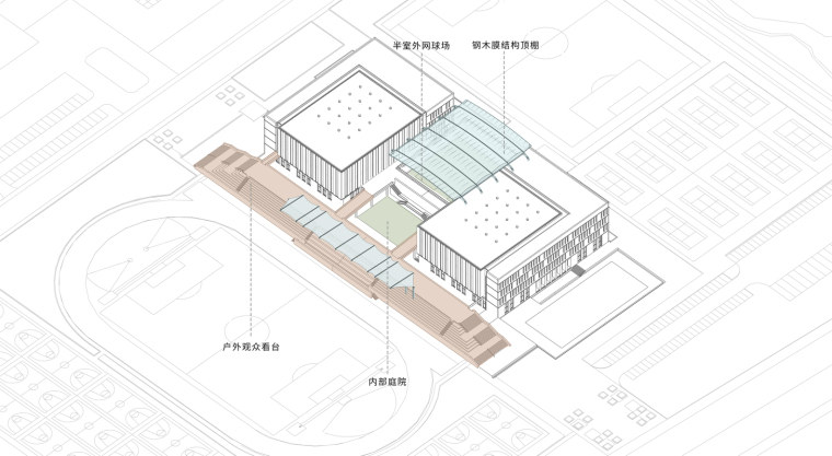 海宁浙江大学国际联合学院综合体育馆-Drawing003_Functional_analysis_of_the_Comprehensive_Gymnasium