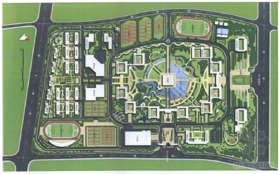 宿舍区园林景观设计资料下载-[安徽蚌埠]大学景观规划设计方案