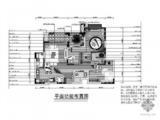 80平米设计案例资料下载-98平米二居室设计图