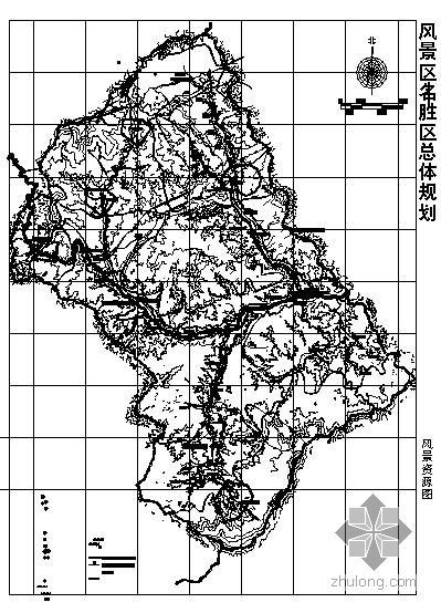 公园广场给排水布置施工图资料下载-重庆某风景区给排水规划图纸