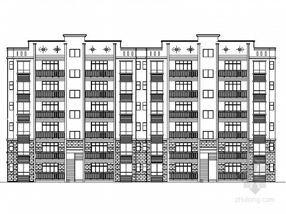 22层板式建筑资料下载-[重庆]某六层板式住宅建筑扩初图（南梯）