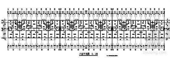 内蒙古某大学某六层住宅楼建筑方案图-3