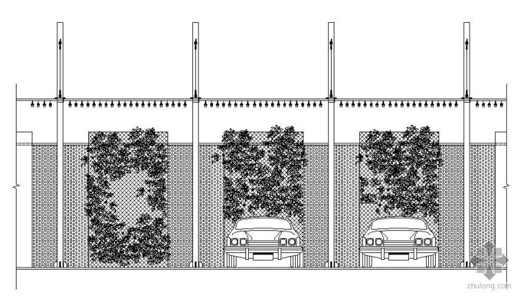 露天生态停车场设计资料下载-露天停车场木构架施工大样图