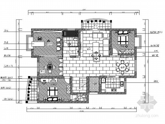 住宅9层大户型资料下载-现代中式双层家居大户型装修图（含效果）