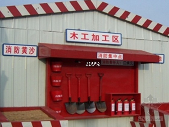 [江苏]度假区工程雨季施工专项方案-消防器材布置 