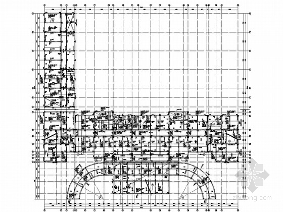 湖南十层框剪住宅施工图资料下载-十层框剪结构办公楼结构施工图（桩基础）