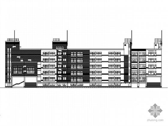综合中学教学楼设计资料下载-某六层中学教学楼综合楼施工图