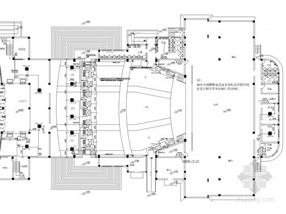 剧院空调系统设计资料下载-三层剧院VRV空调及通风排烟系统设计施工图
