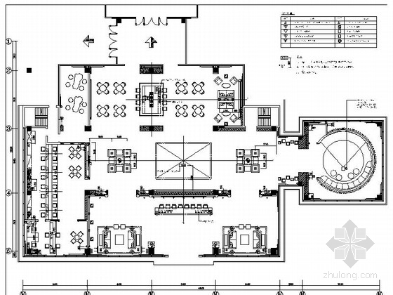 西安咸阳机场施工图资料下载-[西安]国际豪华售楼中心设计CAD施工图（含效果图）