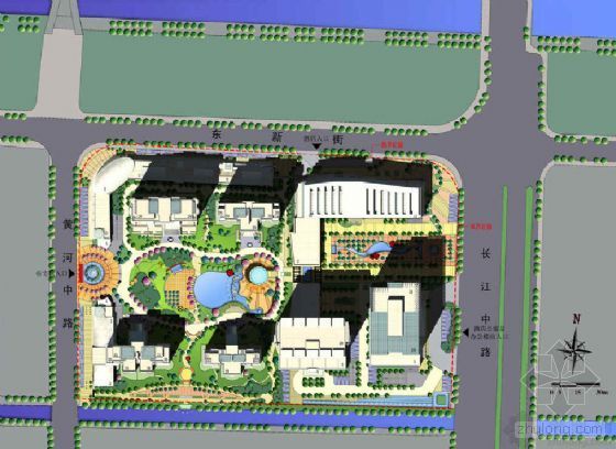 写字楼规划设计方案资料下载-[江苏]某酒店广场景观规划设计方案