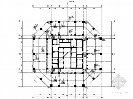 [浙江]42层框筒双塔酒店及商务办公楼结构图（280张图、带空中连廊）-四十一层结构框架梁配筋图
