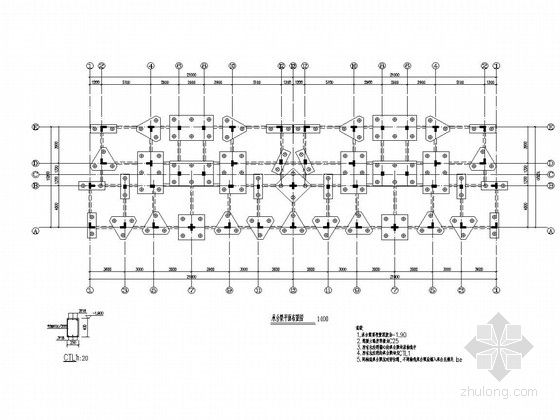 安徽6六层住宅楼资料下载-六层异形柱框架结构带跃层住宅楼结构图